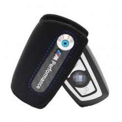 FUNDA DE CUERO DE LLAVE BMW NEGRO
