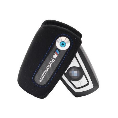 FUNDA DE CUERO DE LLAVE BMW NEGRO