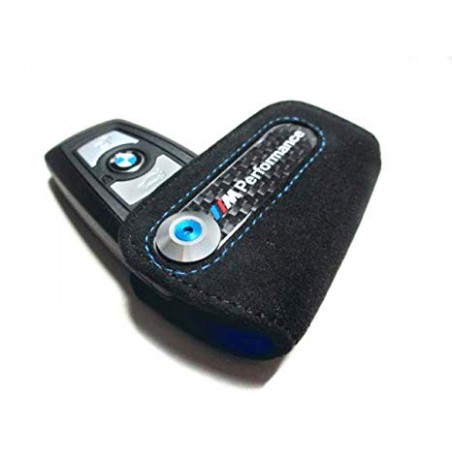 FUNDA DE CUERO DE LLAVE BMW NEGRO