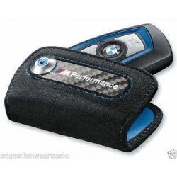 FUNDA DE CUERO DE LLAVE BMW NEGRO