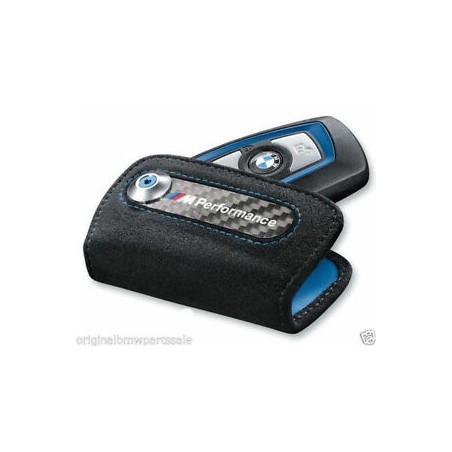 FUNDA DE CUERO DE LLAVE BMW NEGRO