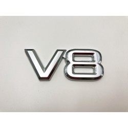 Emblema Lateral o Trasero V8 Plata Cromado
