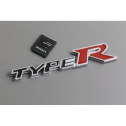 EMBLEMA TRASERO TYPE R HONDA NEGRO y ROJO