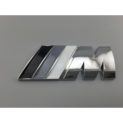 EMBLEMA TRASERO GRANDE BMW M PLATA y GRIS