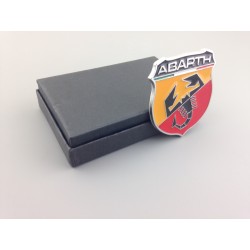 EMBLEMA LOGO MET'ALICO ABARTH 5.3 x 6 CM