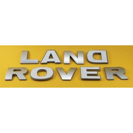 Emblema Delantero o Trasero Letras LAND ROVER Plata Mate