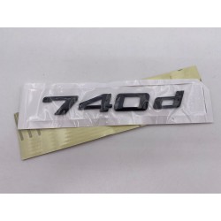EMBLEMA TRASERO LETRAS BMW SERIE 7 740d NEGRAS