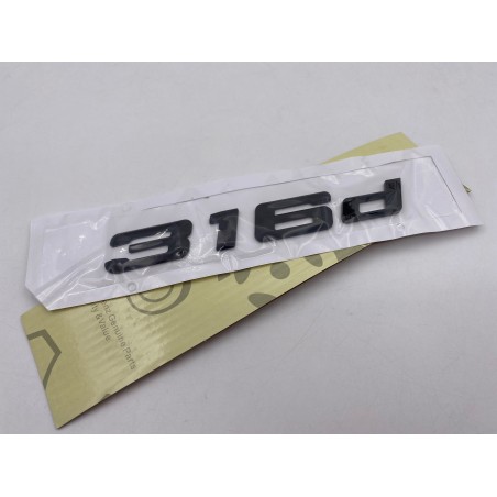 EMBLEMA TRASERO LETRAS BMW SERIE 3 316d NEGRAS