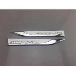 Emblemas Laterales MERCEDES AMG Blanco