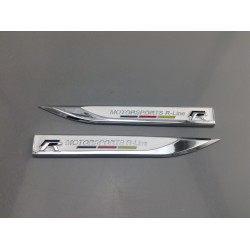 Emblemas Laterales VOLKSWAGEN VW R-Line Motorsport Blanco