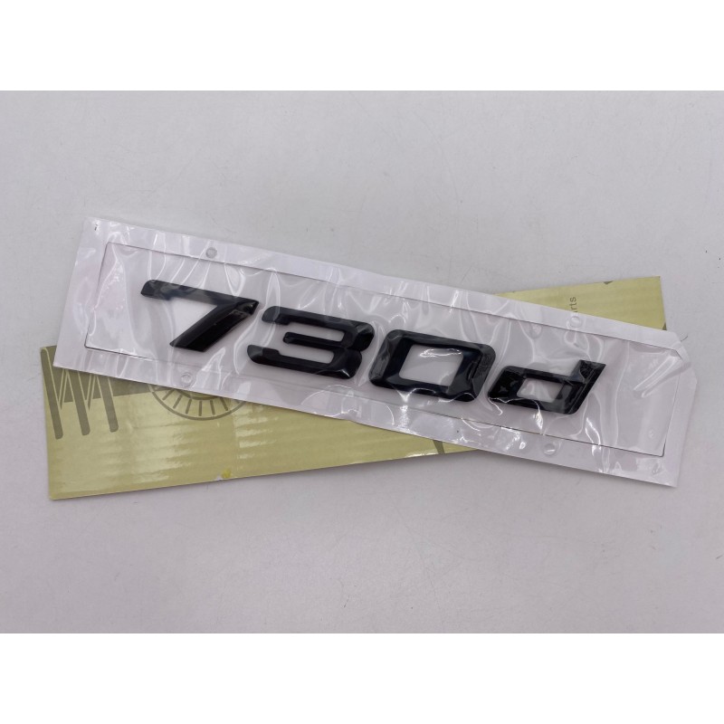 EMBLEMA TRASERO LETRAS BMW SERIE 7 730d NEGRAS