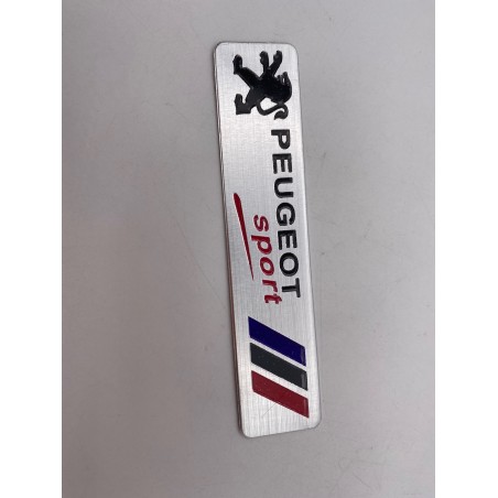 Emblema Placa Aluminio PEUGEOT Sport 100x26mm