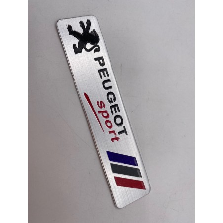 Emblema Placa Aluminio PEUGEOT Sport 100x26mm