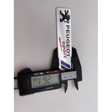 Emblema Placa Aluminio PEUGEOT Sport 100x26mm