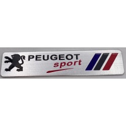 Emblema Placa Aluminio PEUGEOT Sport 100x26mm