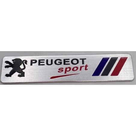 Emblema Placa Aluminio PEUGEOT Sport 100x26mm