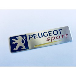 Emblema Placa Aluminio PEUGEOT Sport 50x13mm