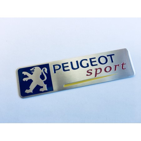 Emblema Placa Aluminio PEUGEOT Sport 50x13mm
