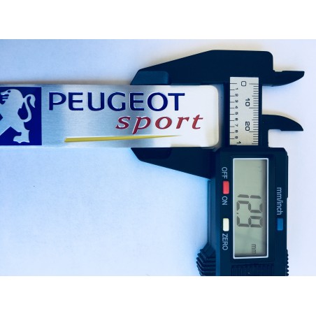 Emblema Placa Aluminio PEUGEOT Sport 50x13mm
