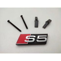 EMBLEMA DE PARRILLA AUDI S5 PLATA