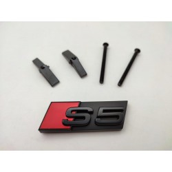 Emblema de Parrilla AUDI S5 Negro Brillo