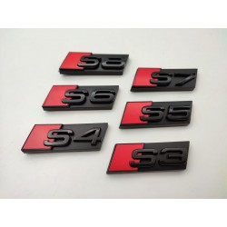 Emblema de Parrilla AUDI S5 Negro Brillo