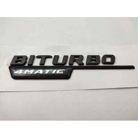 Emblemas Laterales MERCEDES-BENZ BITURBO 4MATIC Negro