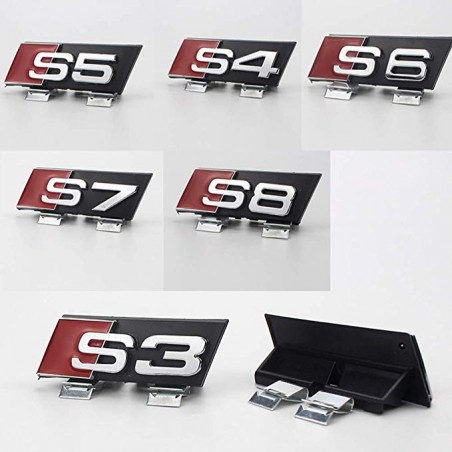 Emblema de Parrilla AUDI S4 Cromado Clip