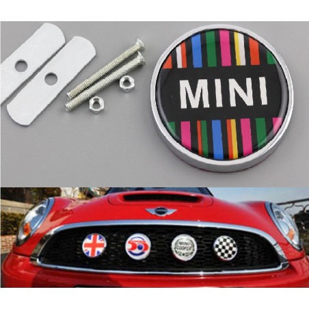EMBLEMA PARRILLA MINI Redondo Rayas Colores