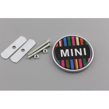 EMBLEMA PARRILLA MINI Redondo Rayas Colores