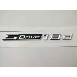 Emblema Letras BMW SDRIVE 18D Cromado