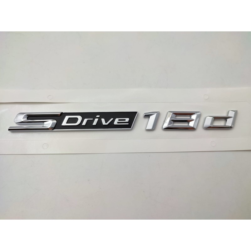 Emblema Letras BMW SDRIVE 18D Cromado