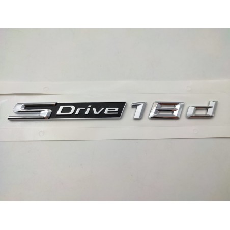Emblema Letras BMW SDRIVE 18D Cromado