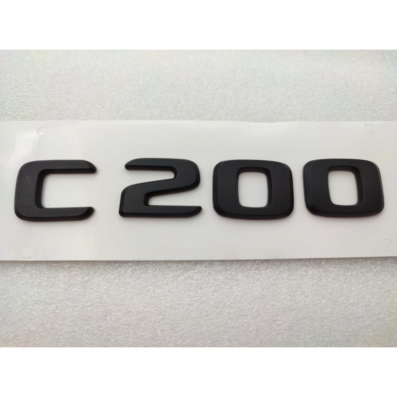 NUEVO EMBLEMA LETRAS MERCEDES BENZ CLASE C C200 NEGRAS