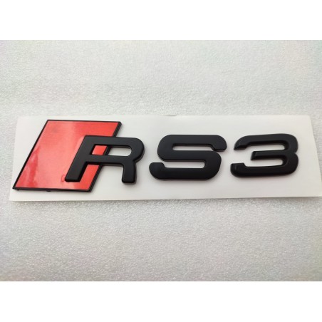 Emblema Trasero AUDI RS3 Negro