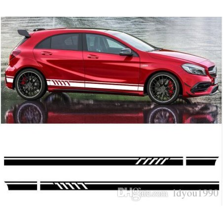 VINILOS LATERALES MERCEDES AMG A45 BLANCOS 210cm