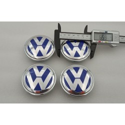 Centro de Rueda VOLKSWAGEN Azul Cromado 65mm