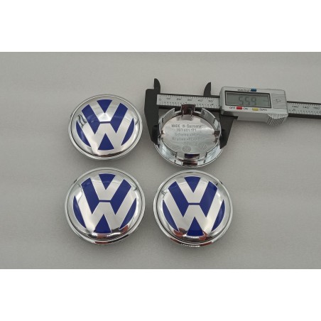 Centro de Rueda VOLKSWAGEN Azul Cromado 65mm