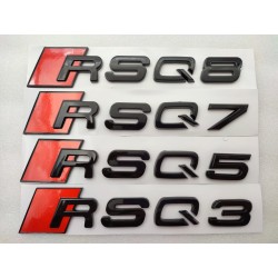 Emblema Trasero AUDI RSQ8 Negro