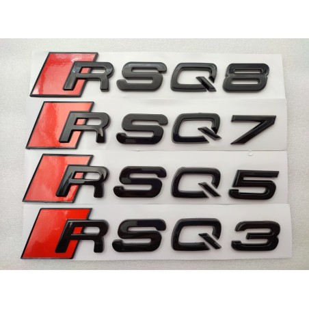 Emblema Trasero AUDI RSQ8 Negro