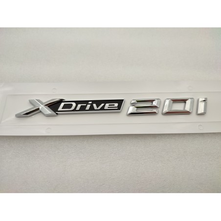 Emblema Letras BMW XDRIVE 20i Cromado