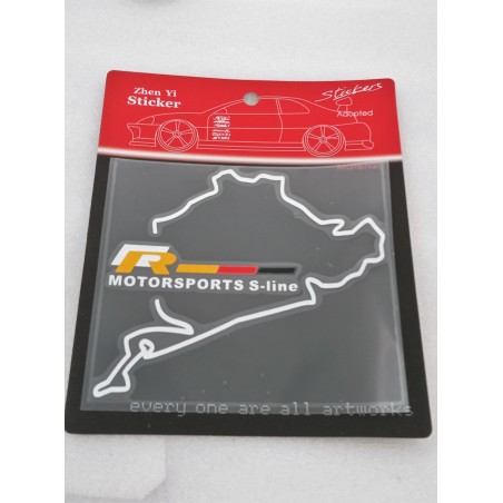 Vinilo Pegatina NURBURING MOTORSPORTS RLine Blanco 12cm