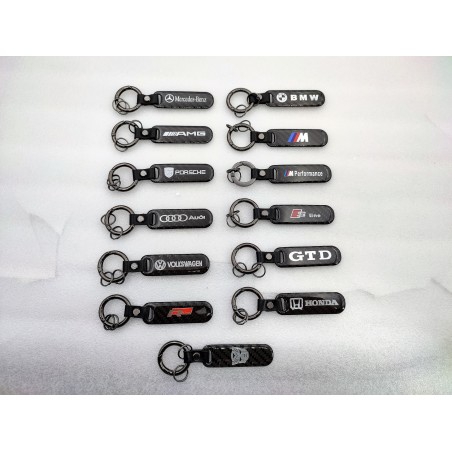 Llavero de carbono con logo mercedes amg