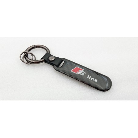 LLAVERO de CARBONO con LOGO AUDI SLINE Perfecto para regalo!