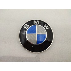 Chapa Adesiva BMW Azul Carbono 78mm Metalica