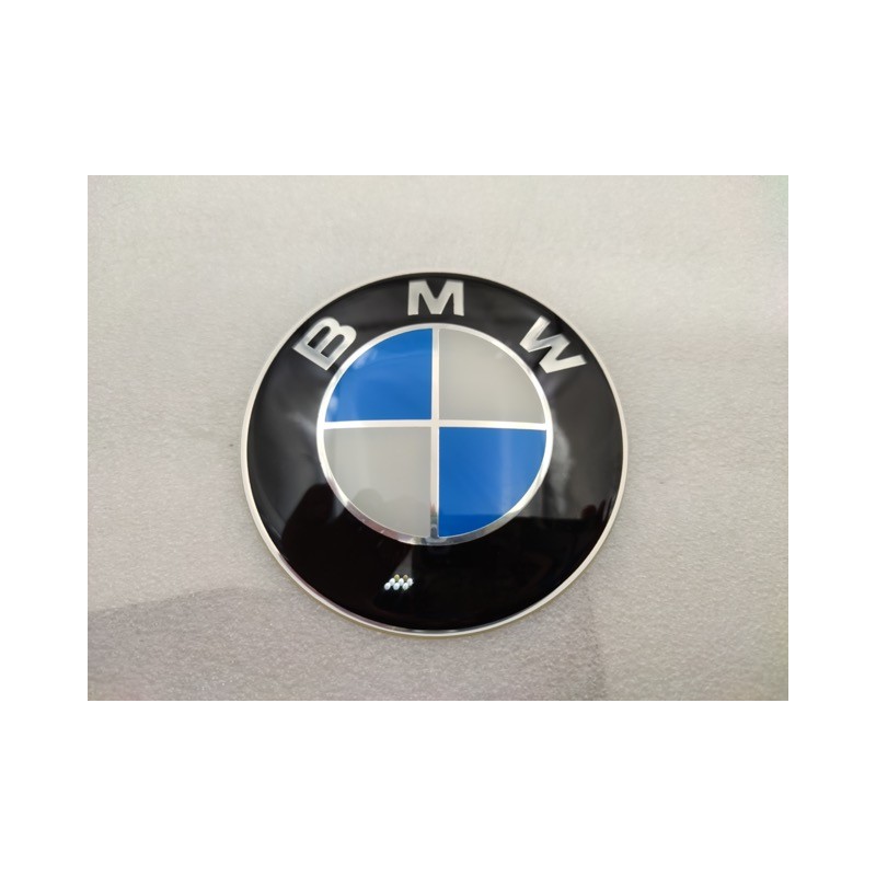 CHAPA ADHESIVA BMW AZUL Y BLANCO ORIGINAL 78MM