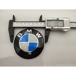 CHAPA ADHESIVA BMW AZUL Y BLANCO ORIGINAL 78MM